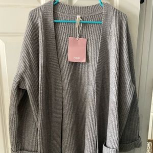 Cashmere front open cardigan.